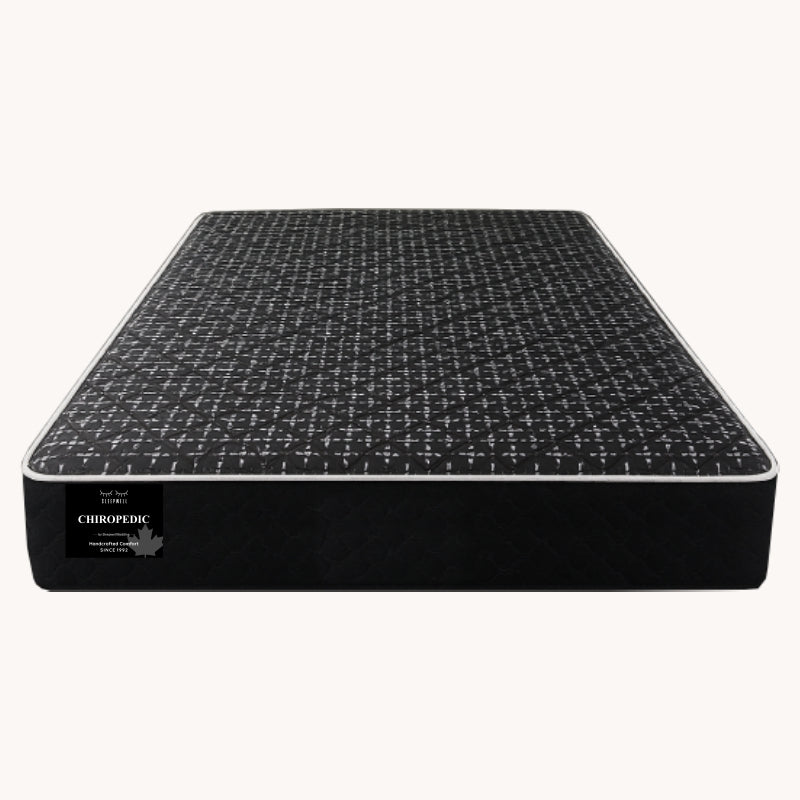 Chiropedic black quilted mattress standalone product shot - buy best online bed mattress Winnipeg
