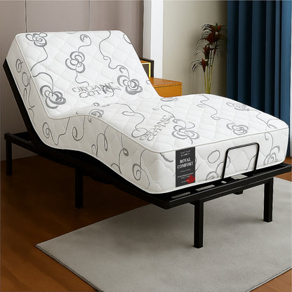 SleepWell Royal Comfort organic cotton mattress without topper on adjustable base