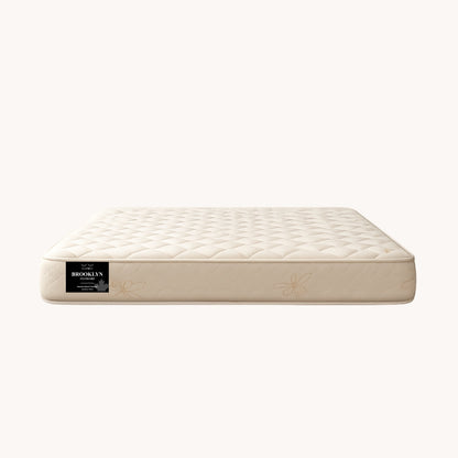 Brooklyn Standard mattress standalone product shot with cream floral embroidery - buy in Winnipeg