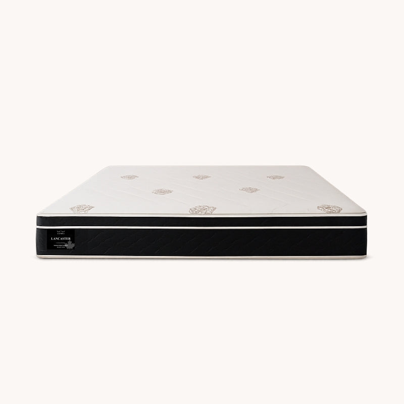 Lancaster mattress standalone product shot with paisley quilted cover - buy best bed mattress in Winnipeg