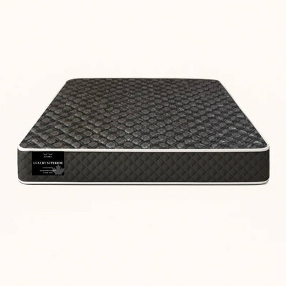 "Luxury Superior mattress with quilted diamond-stitch fabric on a plain white background — Sleepwell Bedding."