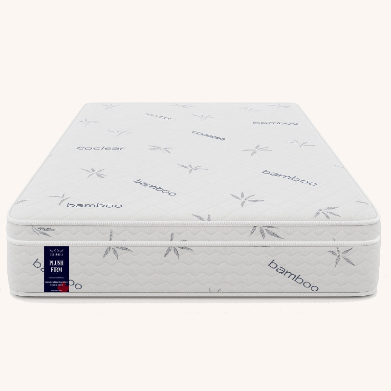 SleepWell Plush Firm bamboo mattress product shot on white background