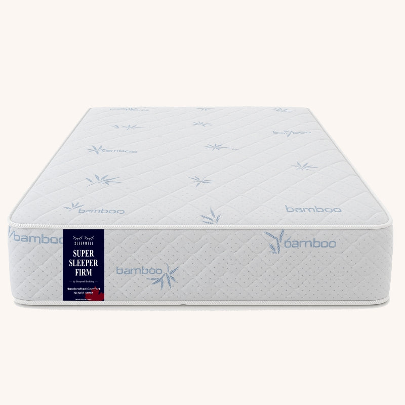 SleepWell Super Sleeper Firm bamboo mattress product shot on white background