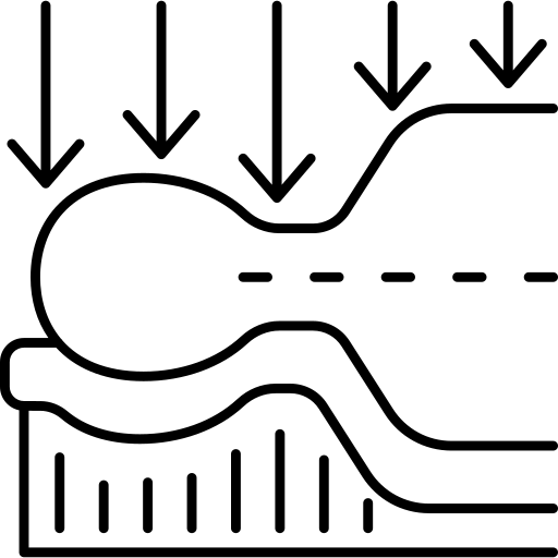 Mattress firmness feature icon