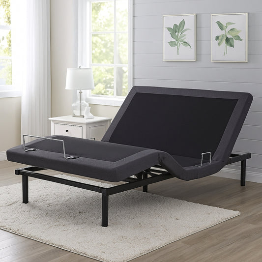 SleepWell adjustable bed frame – left side folded position in bedroom