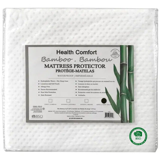 SleepWell Health Comfort waterproof bamboo mattress protector packaging