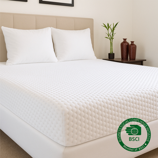 SleepWell mattress in cozy bedroom setting – BSCI certified quality