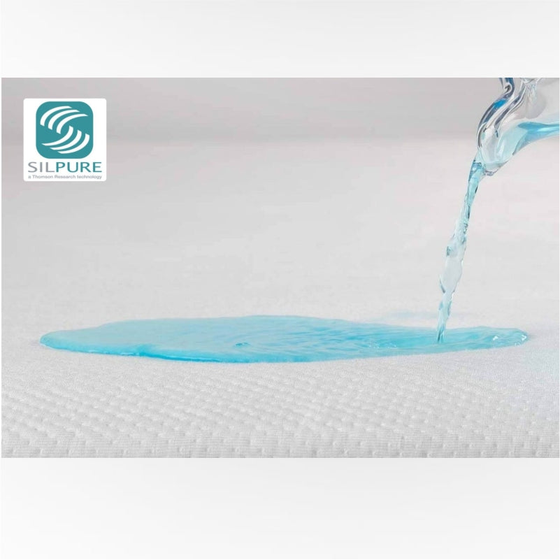 SleepWell SILPURE waterproof mattress protector – water resistance test