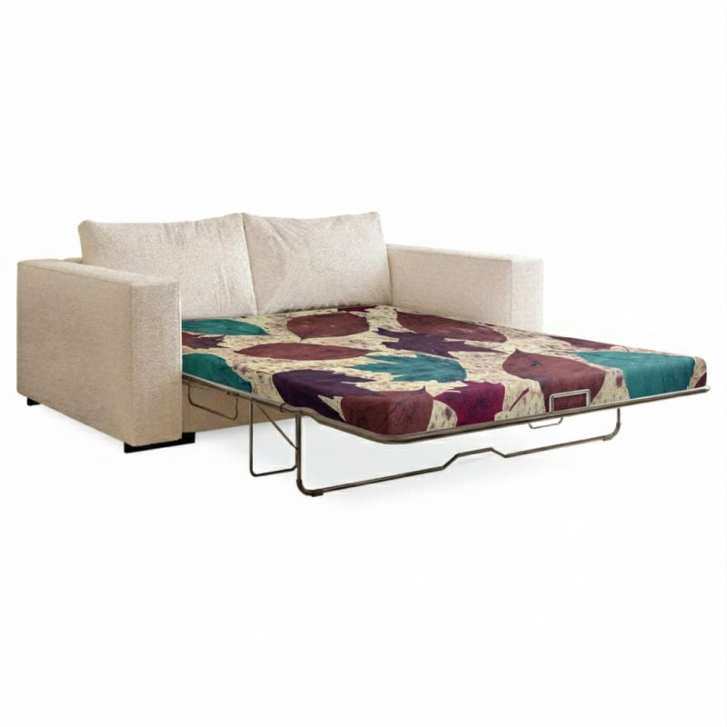 Slim 4-inch foam Hide-A-Bed mattress on an open folding sofa bed