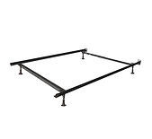 black metal sturdy bed frame